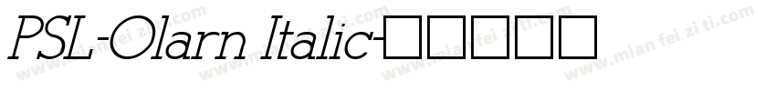 PSL-Olarn Italic字体转换